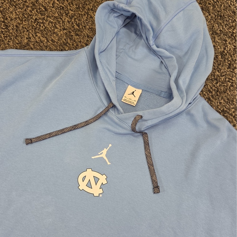 North Carolina Tar Heels Hoodie Sweatshirt Mens 4XL Blue Jordan UNC Pullover